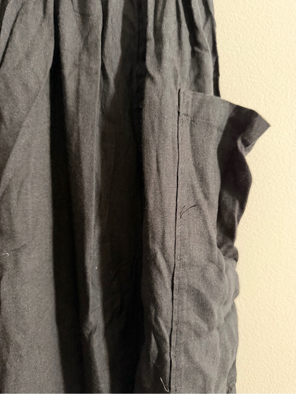 Free People Black Quinn Wide-Leg Drawstring Pants Size M - Picture 4 of 10